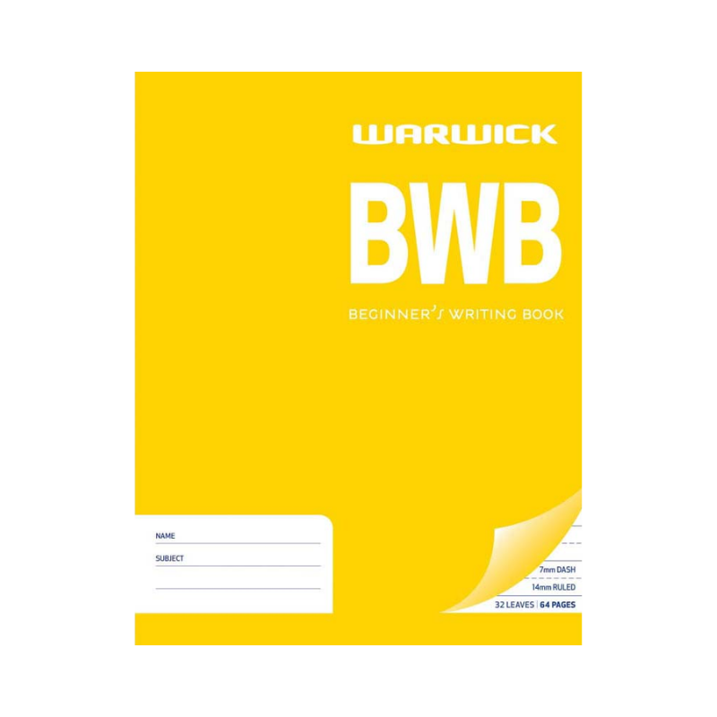 BWB - Junior Learn to Write Book - 14mm Lined/7mm Feint (Warwick)