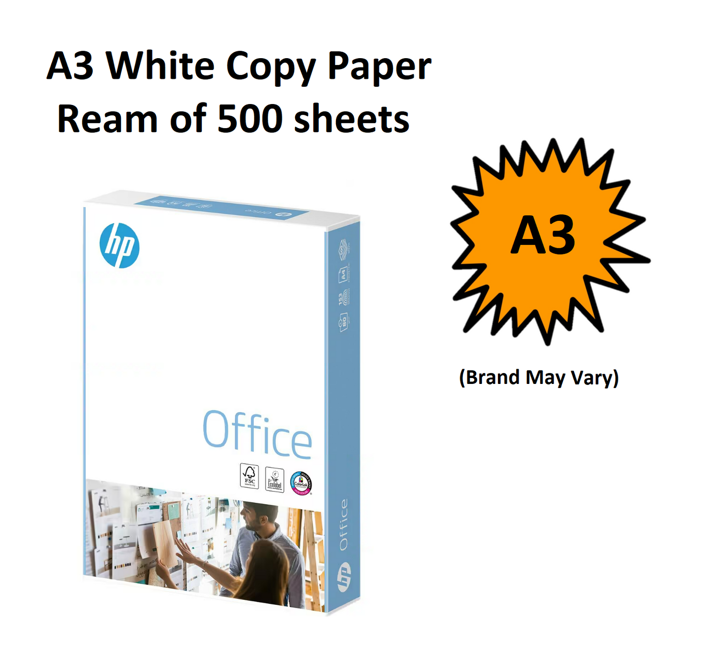 A3 White Copy Paper - Ream of 500 sheets