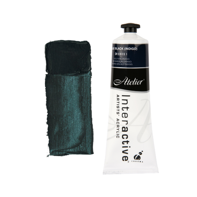 Blue Black (Indigo) 80ml - Atelier Acrylic Paint S1