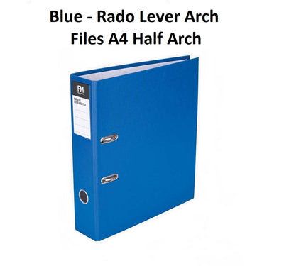 Blue - A4 Lever Arch Files - Half Arch File