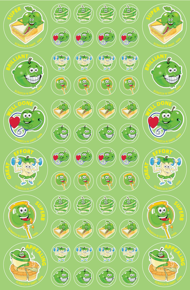 Green Apple - ScentSations Fruit Stickers (Pack of 180)