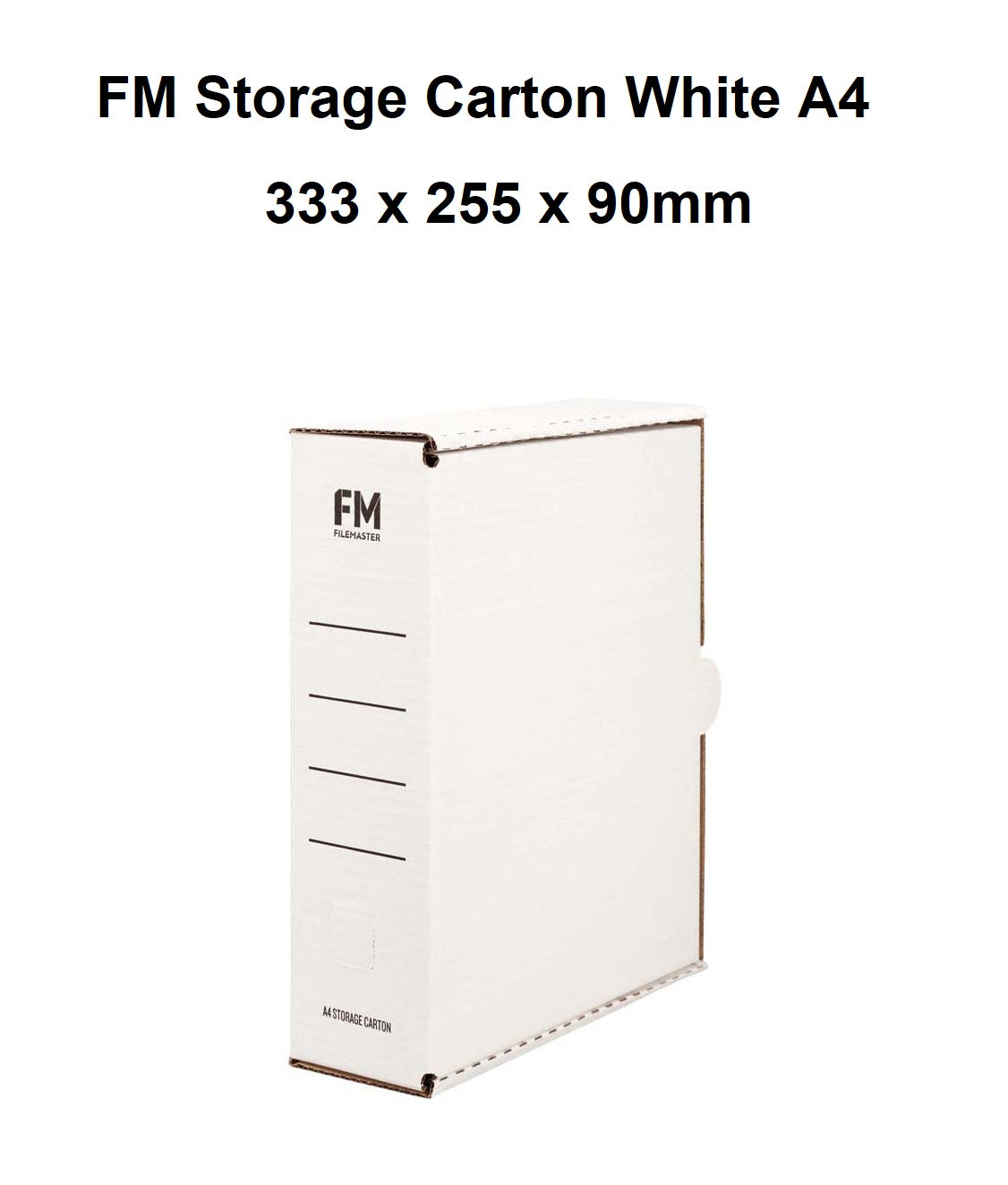 White - A4 Storage Box (File Box)