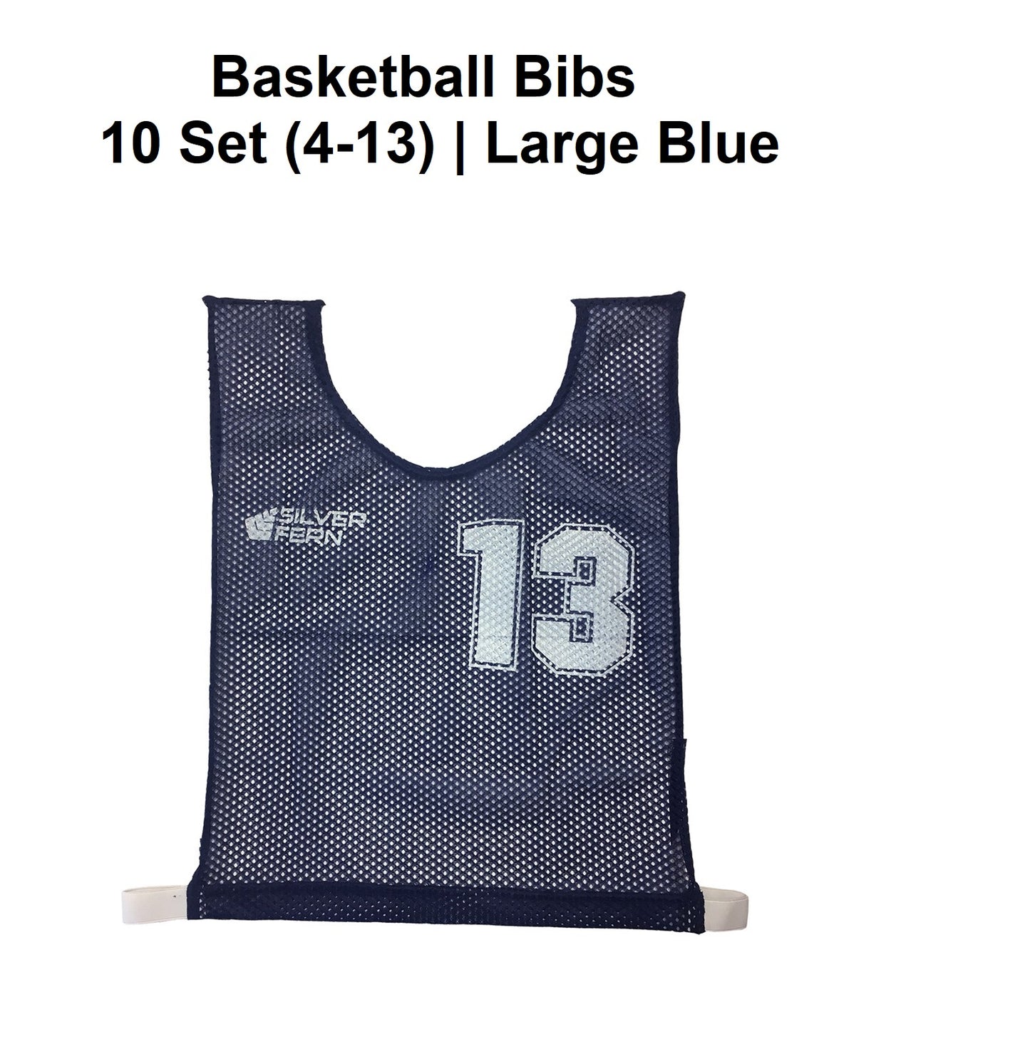 Basketball Bibs - 10 Set (4-13) | Large Blue