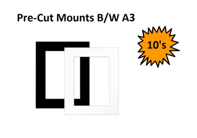 A3 - Cardboard Frames - Black/White - 10's