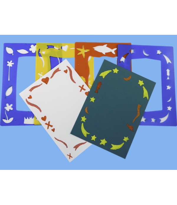 A4 Border Stencils - Pack of 4