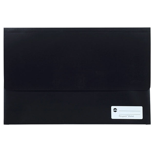 Polypick Document Wallet - Foolscap - Black