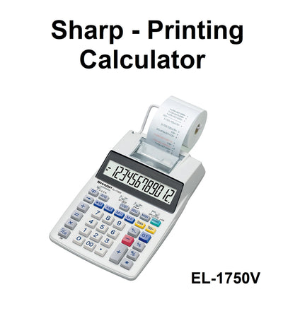 Sharp EL-1750V Print Out Calculator