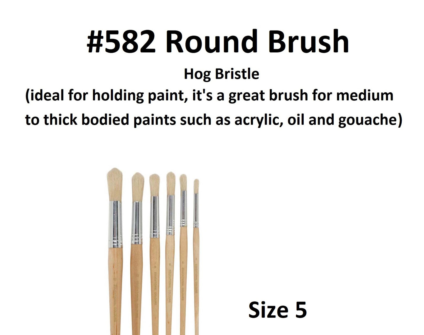 Size 5  - Eterna 582 Round Brush