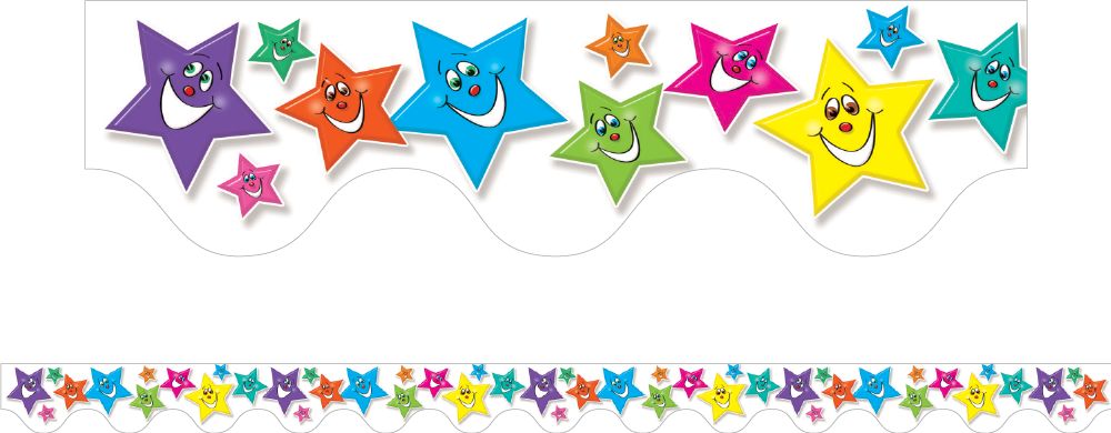 Stars - Scalloped Borders (Pack of 12)