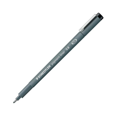 Black 0.8mm - Staedtler Pigment Liner Pen