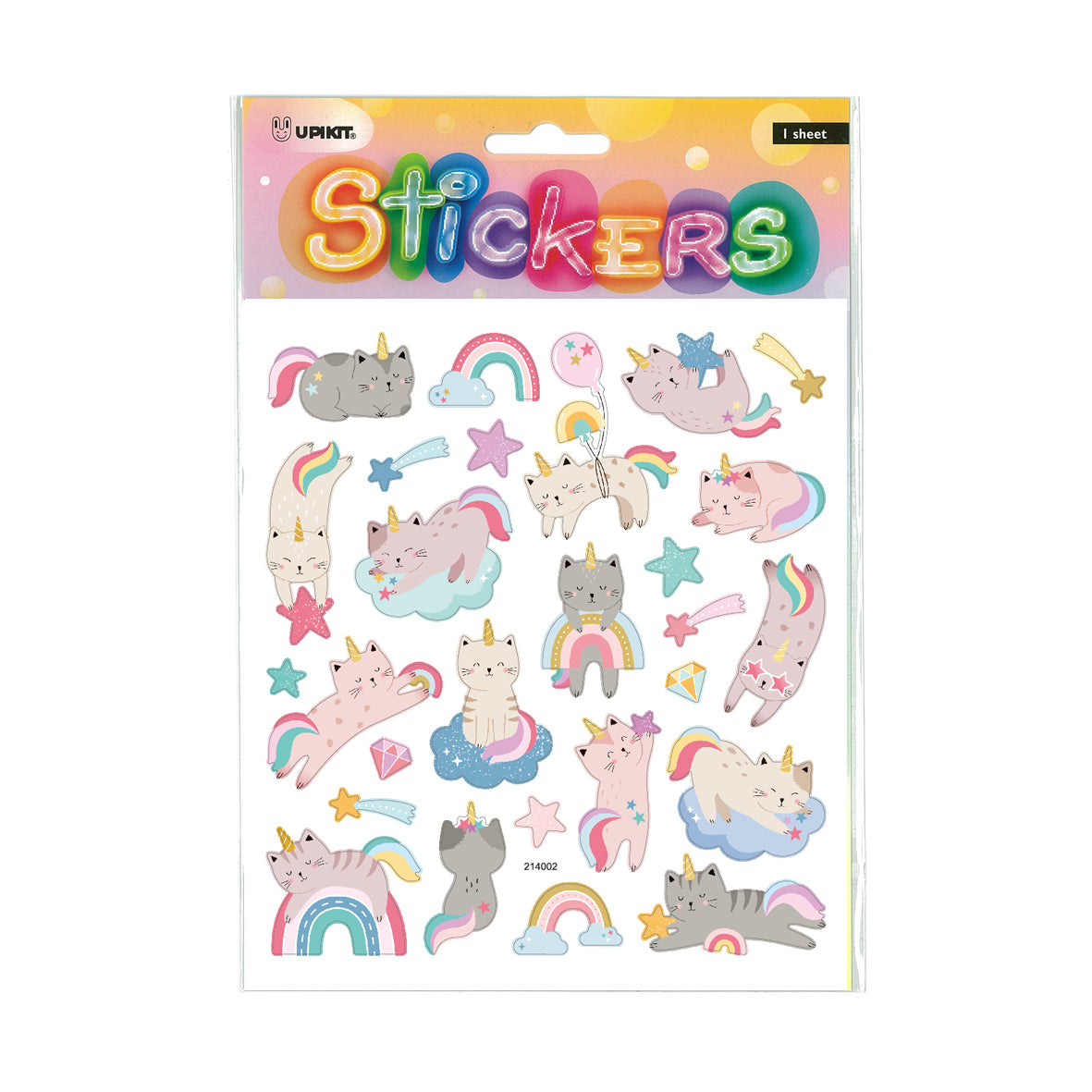 [Non-stock Item] Stickers Unicorn Kittens & Rainbows