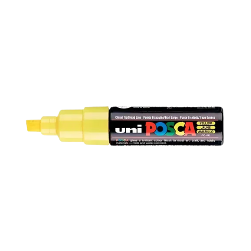 Yellow - Posca Paint Markers (Chisel Tip)