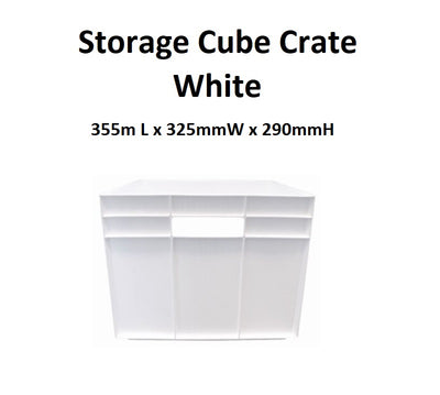 Storage Cube Crate - White