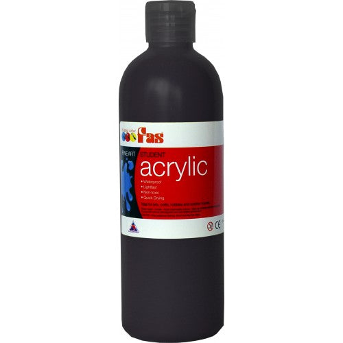 Black 1L - FAS Student Acrylic Paint