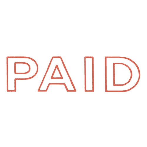 Self Inking Office Stamp - Paid Red