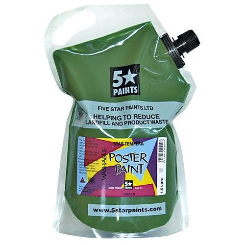 Green 1.5L - Star Tempera Poster Paint Pouch
