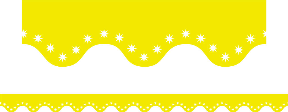 Yellow - Scalloped Borders (Pack of 12)