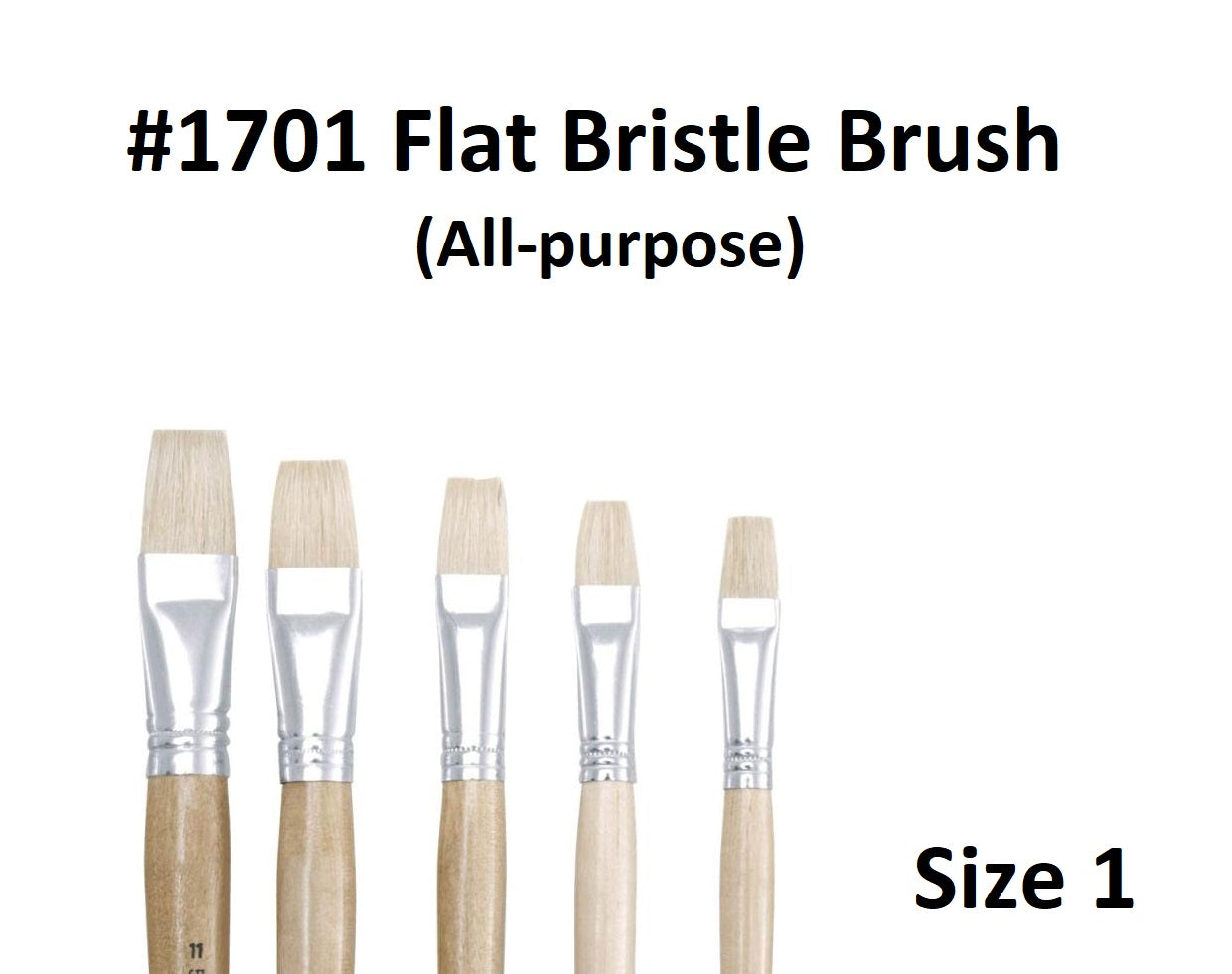 Size 1 - 1701 Flat Stubby Brush