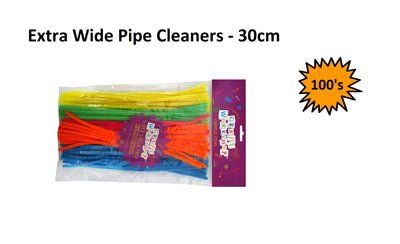 Pipe Cleaners - Extra Wide 30cm (100pcs)
