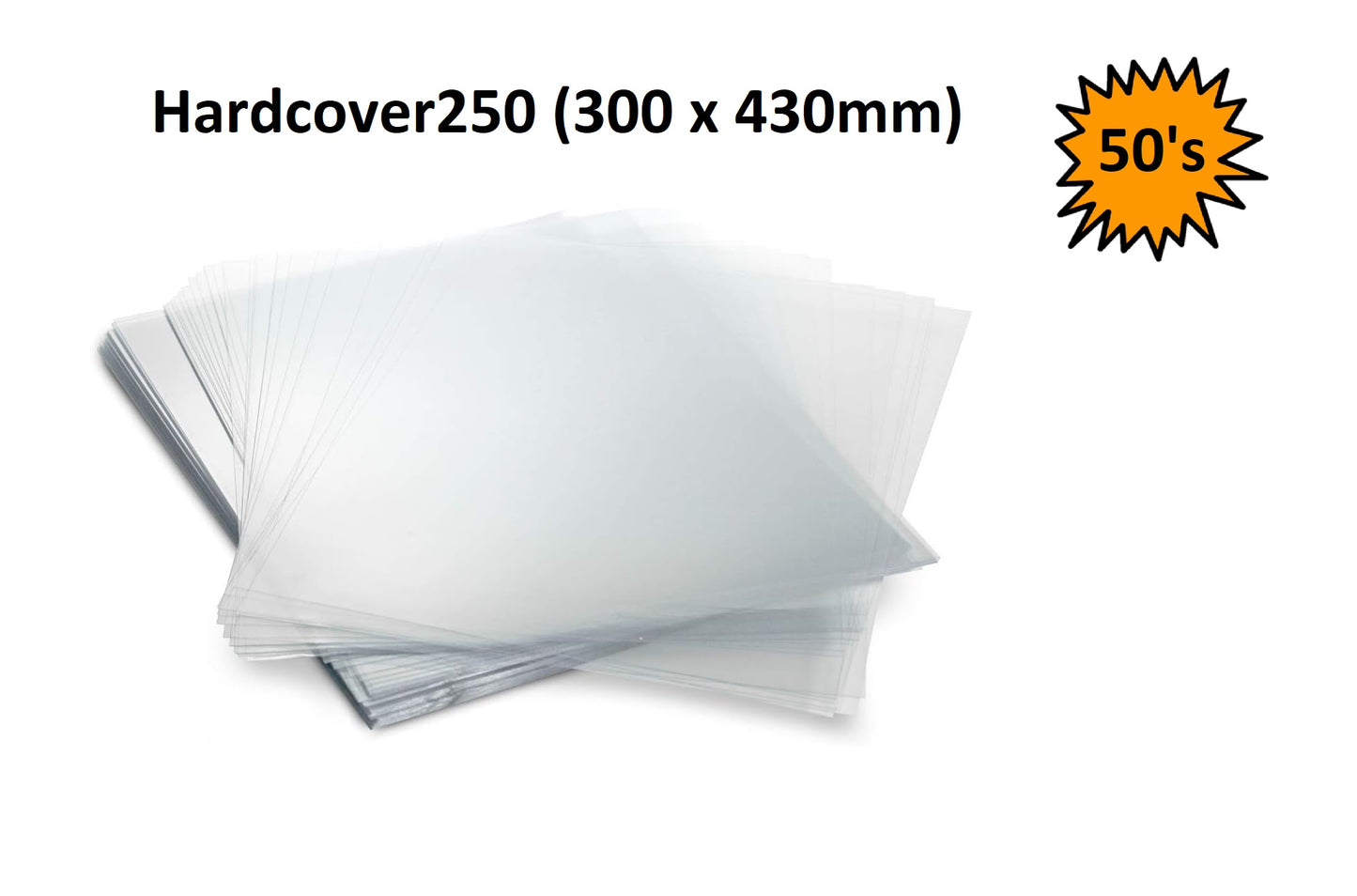 Hardcover 250 micron (300 x 430mm) - 50 Pack
