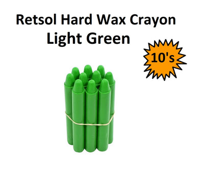 Retsol Hard Wax Crayon - Light Green 10's