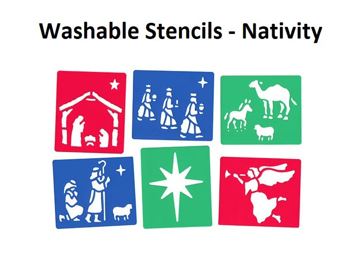 Washable Stencils (14 x 15cm) - Nativity 6's