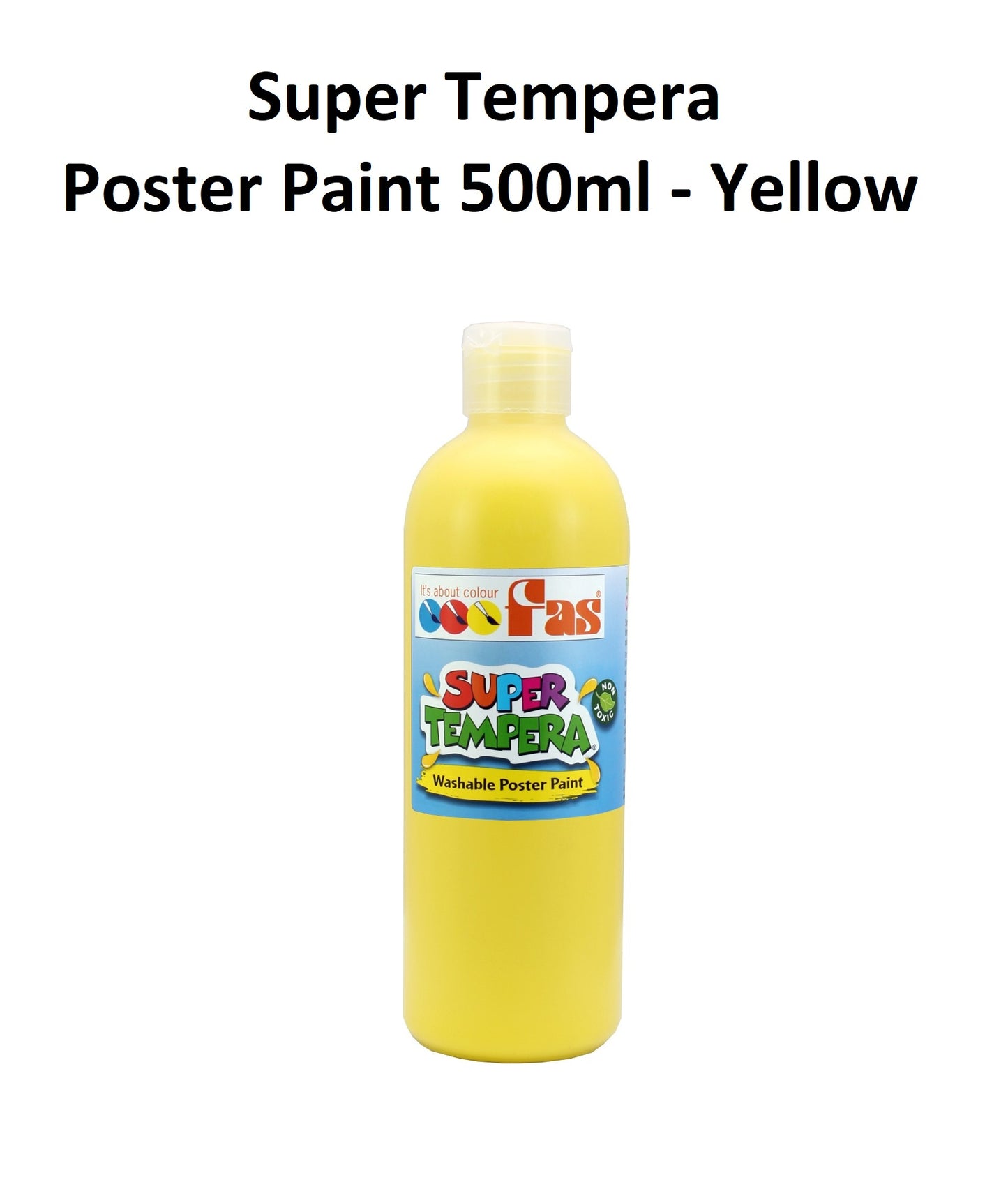 Yellow 500mL - FAS Super Tempera Poster Paint