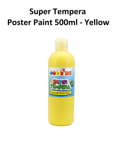 Yellow 500mL - FAS Super Tempera Poster Paint