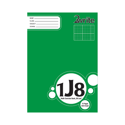 1J8 - Exercise Book - 5mm Quad