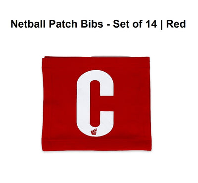 Netball Patch Bibs - Set of 14 | Red