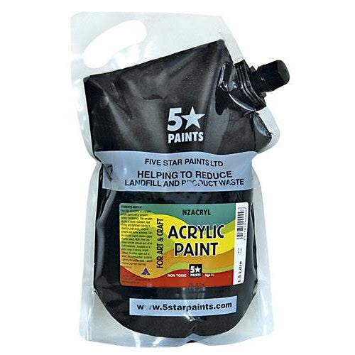 Black 1.5L - Acrylic Paint Pouch (NZACRYL)