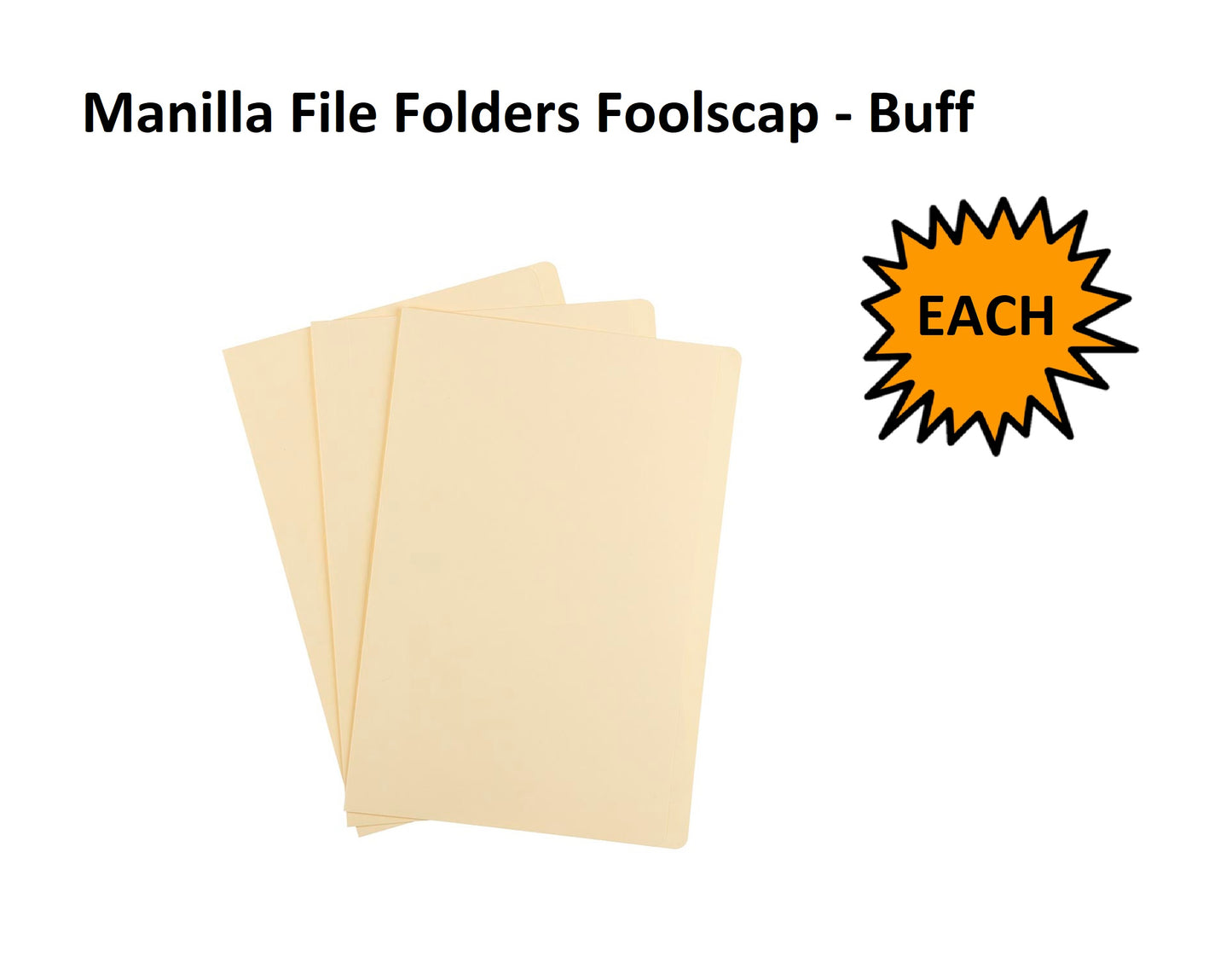 Manilla File Folders F/cap Buff - Single