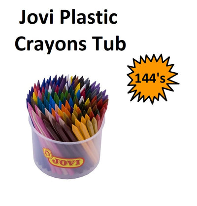 Jovi Plastic Crayons - Tub of 144