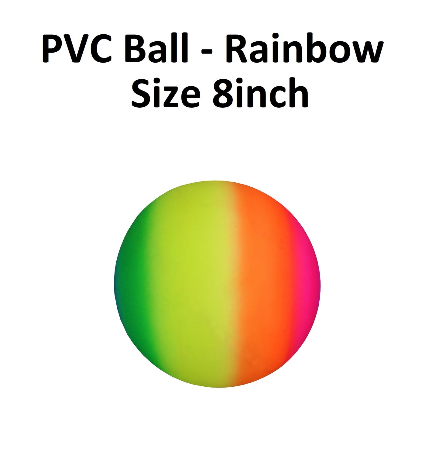 PVC Rainbow Ball - 8 Inch