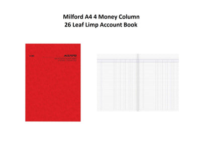 4 Money Column - Account Book A4 Limp 26 leaf