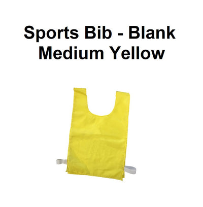Sports Bib - Blank | Medium Yellow