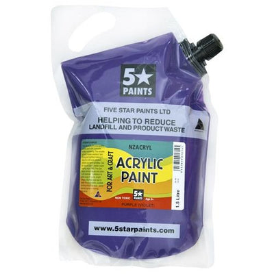 Purple 1.5L - Acrylic Paint Pouch (NZACRYL)