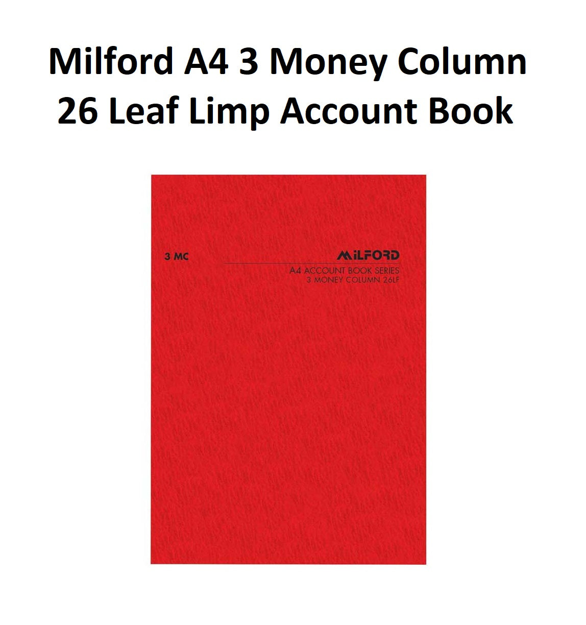 3 Money Column - Account Book A4 Limp 26 leaf