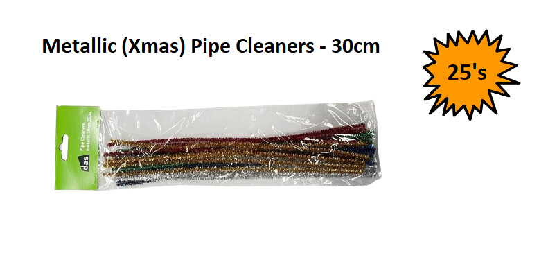 Pipe Cleaners - Metallic 30cm (25pcs)