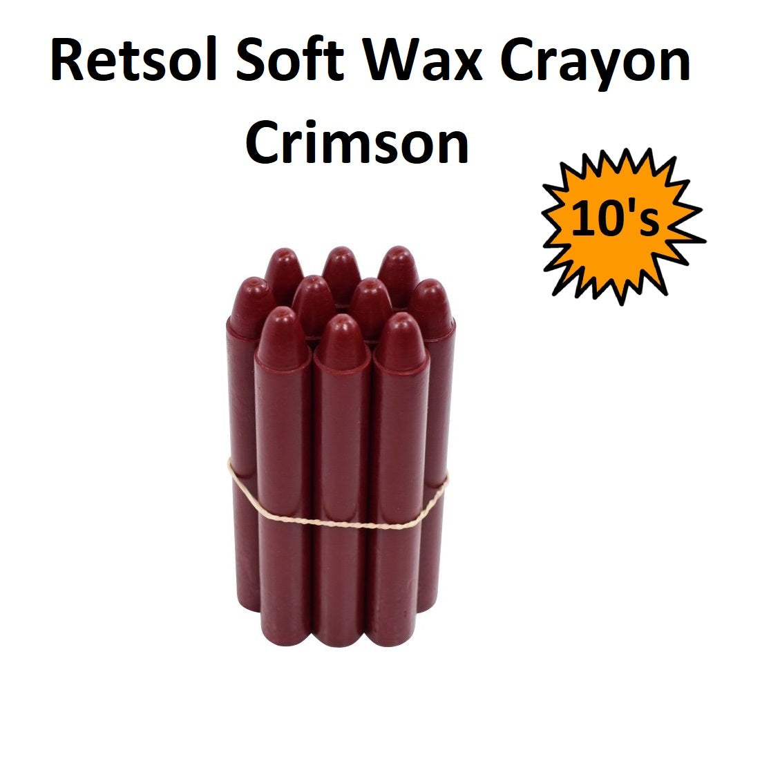 Retsol Soft Wax Crayon - Crimson 10's
