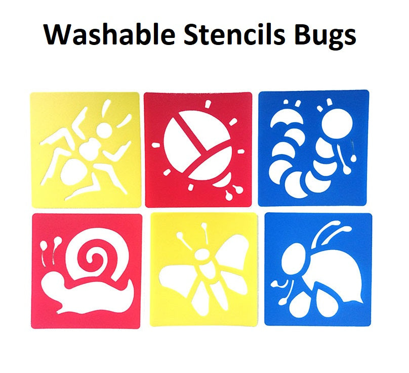 Washable Stencils (14 x 15cm) - Bugs 6's