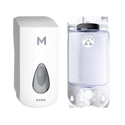 Liquid Wall Dispenser White, 1000ml Capacity