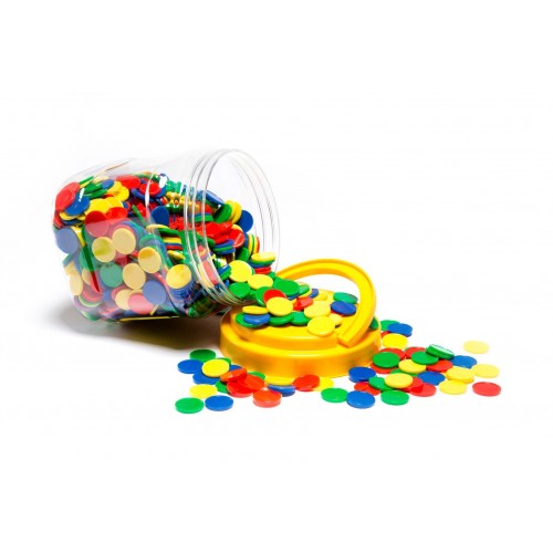 Solid Plastic Counters - 10 Colours 1000pcs