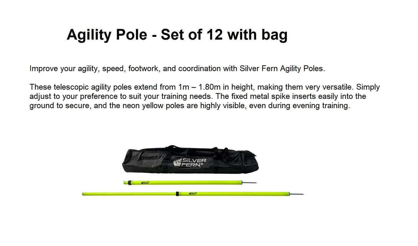 Agility Pole - Set of 12 with bag