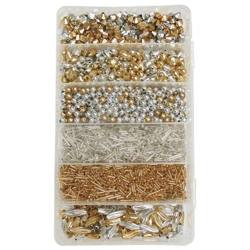 Christmas Bead Boxes - Gold & Silver