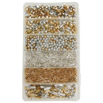 Christmas Bead Boxes - Gold & Silver