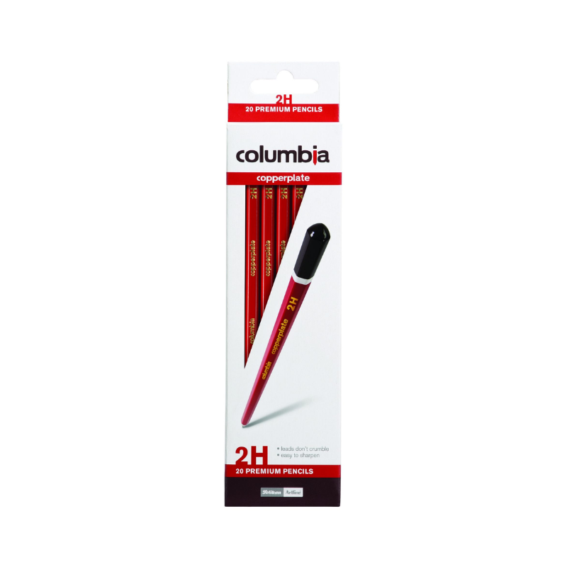 Columbia Copperplate Pencils  - Box of 20 - 2H