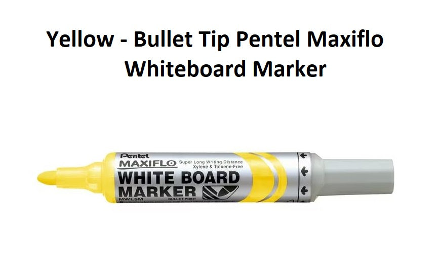 Yellow - Bullet Tip Pentel Maxiflo Whiteboard Marker