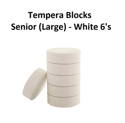 White 6's - Tempera Blocks Senior (Large)