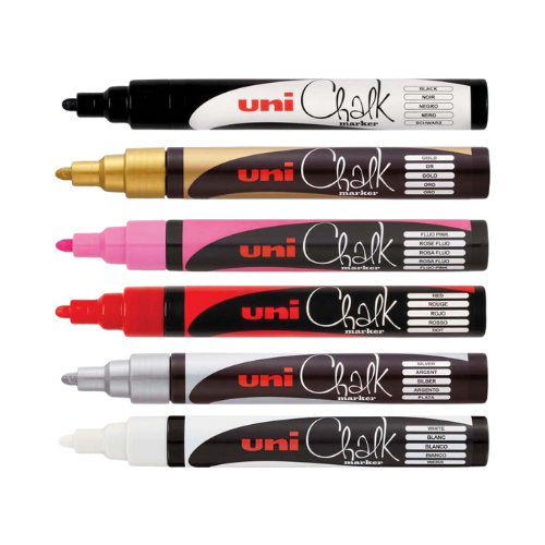 Set of 6 - Window Chalk Markers (Fine Tip)
